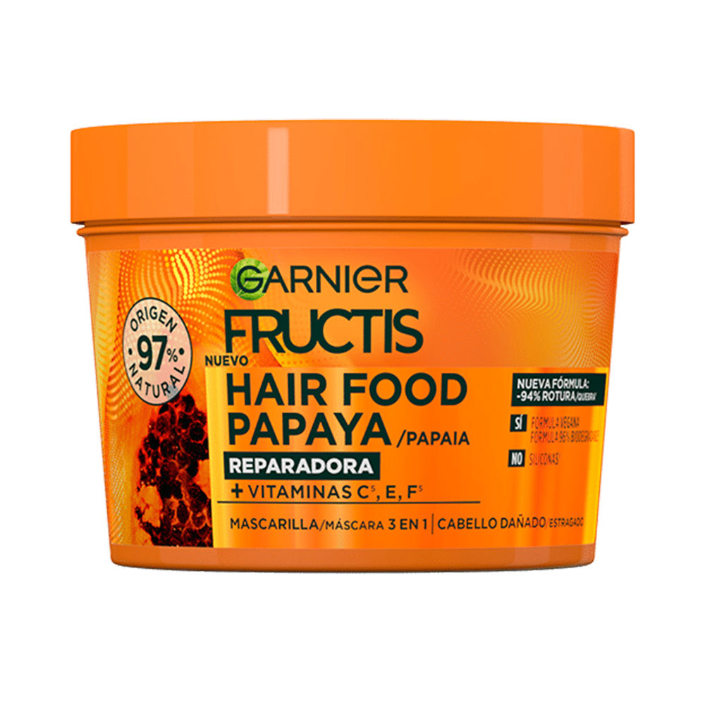 GARNIER-Fructis HAIR Food Papaya Mascarilla Reparadora 390ml