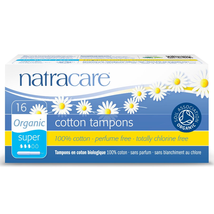 NATRACARE-Organic Cotton Tampons Super With Applicator 16ct